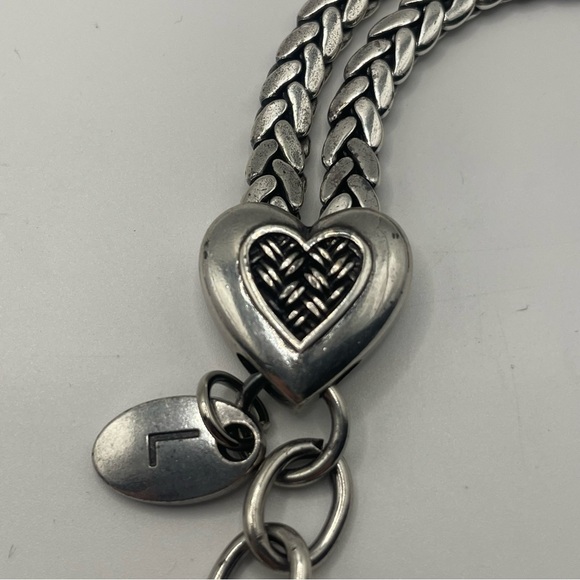 Brighton Heart Weave Two Strand Silver Tone Metal Belt Size Large 42” - Picture 4 of 9